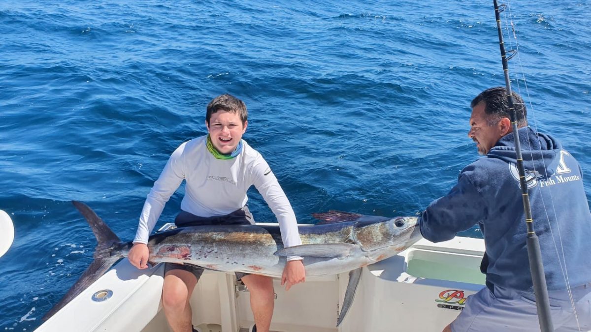 Striped marlin aboard the Picante Pride