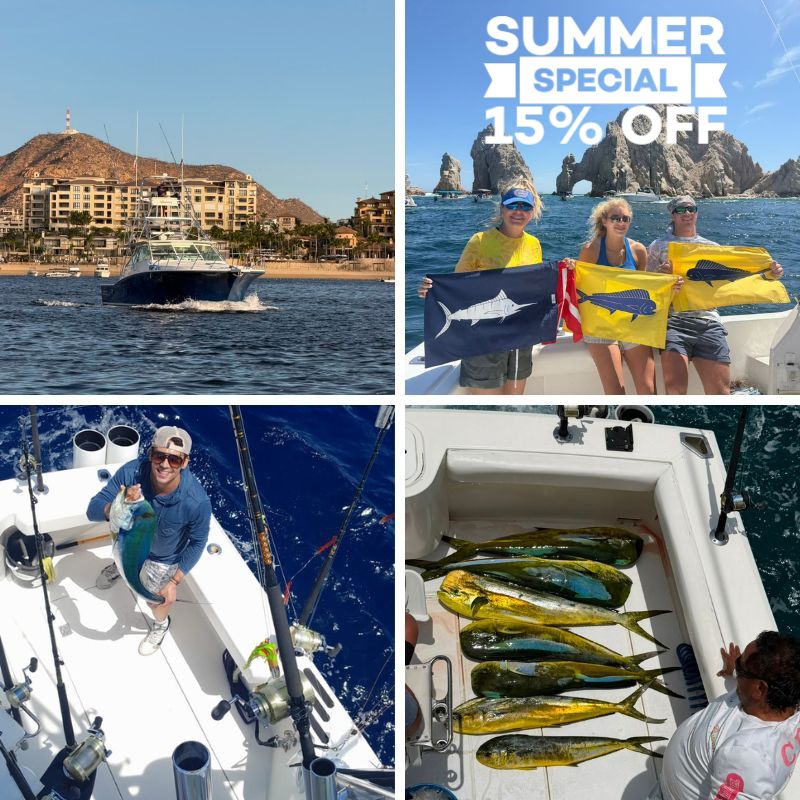 Book your June, July, August, or September fishing charter and enjoy 15% OFF the base price of your boat. Contact us now for more info!